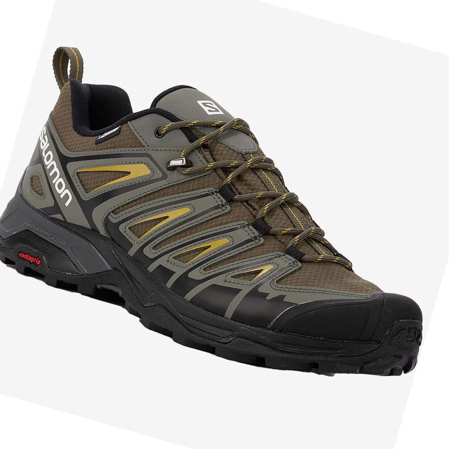 Salomon X ULTRA PIONEER CLIMASALOMON™ WATERPROOF Erkek Yürüyüş Ayakkabısı Zeytin Yeşili Siyah | TR 3555JPQ